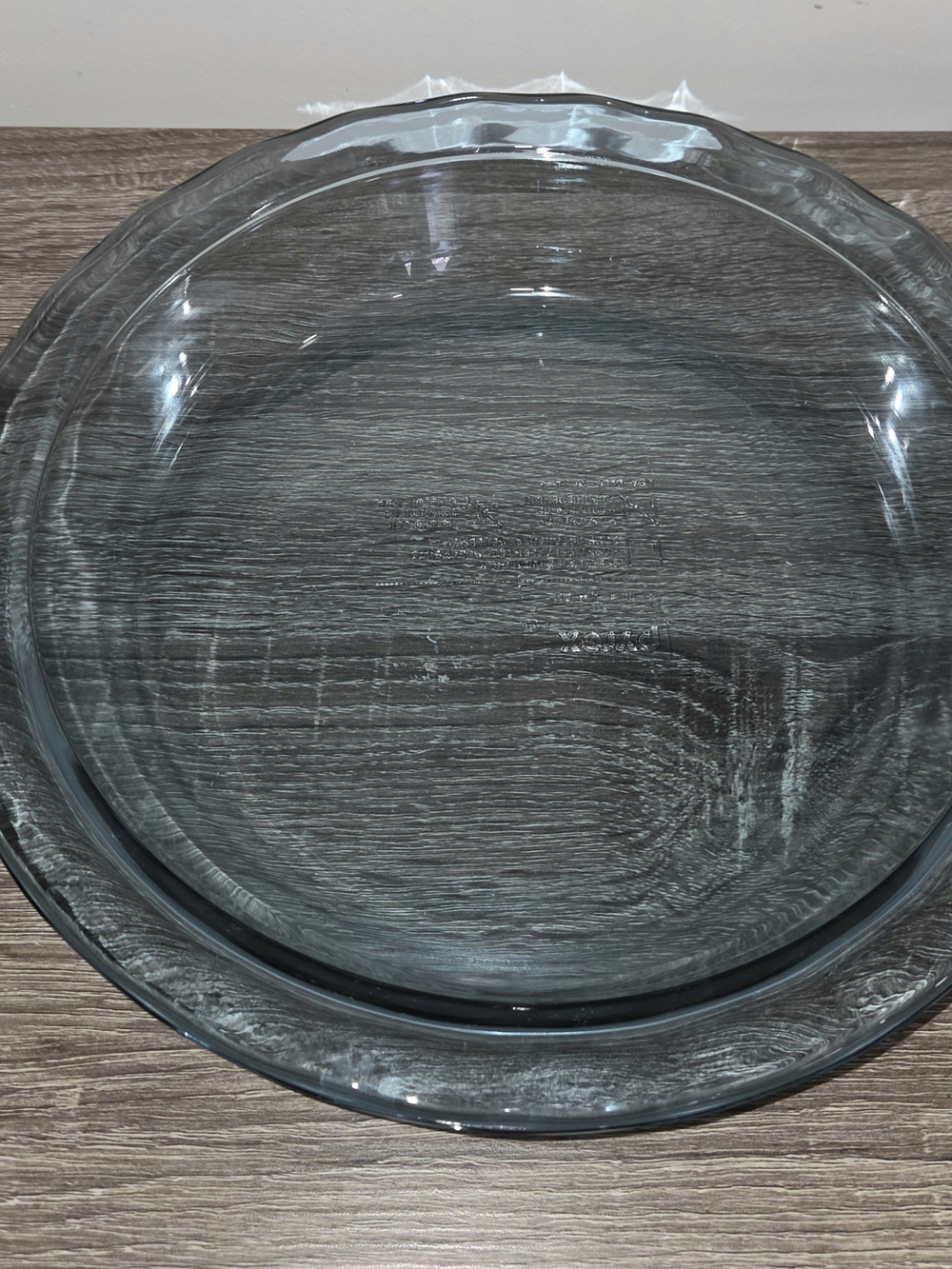 Pyrex Easy Grab Atlantic Blue Scalloped Rim Pie Plate Quiche Dish 11 1/4"